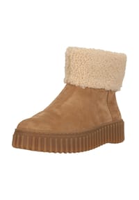 CLARKS® - Boots Torhill Turn Light Tan WLined mit charakteristischer, gerippter Sohle - 5315 Light Tan WLined