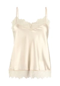LASCANA - Alana Spitzentop, Seiden-Anteil, Spaghettiträger, für Damen - 776 PINK