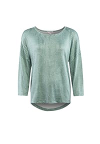 STOOKER® - CARLY Damen T-Shirt 3/4-Arm - blue abstract aop