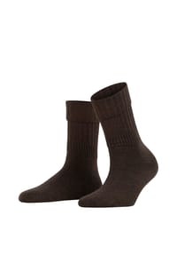 FALKE - Striggings Rib Umschlagsocken, Rippstruktur, für Damen - 3009 BLACK