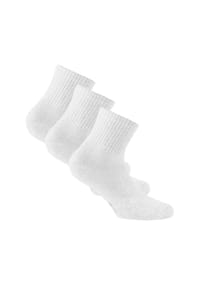 Rohner Advanced Socks - Unisex Quarter Socken, 3er Pack - Sport Quarter, Baumwollmischung, einfarbig - Grau