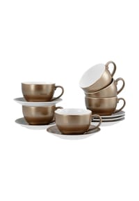 CreaTable - Golden Days Weiss, Cappuccinoset 12-tlg - Weiss