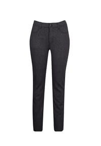 STOOKER® - MILANO JERSEY PRINT Damen 5-Pocket-Hose lang - brown check