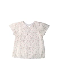maximo® - GOTS MINI GIRL-Bluse Leinenoptik, kurzer Ärmel, Futter - marmorrosa