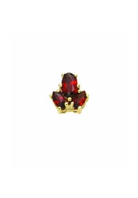 Adelia's - Damen 333 Gold Ohrringe   Ohrstecker mit Granat - rot