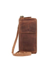 GREEN BURRY Vintage - Vintage Handytasche RFID Leder 8 cm - braun