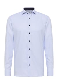 ETERNA - Struktur-Hemd SLIM FIT - hellblau