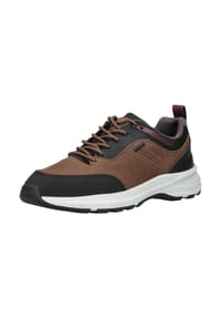 GEOX - Lederimitat/Textil Sneaker - Braun/Schwarz