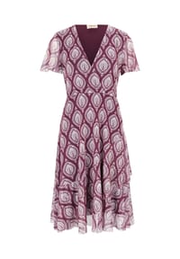 CARTOON - Volantkleid, Knielang, für Damen - 6890 PURPLE/BLACK