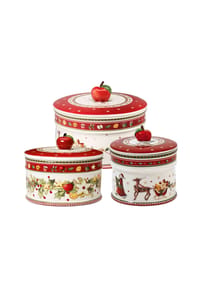 Villeroy & Boch Gebäckdosen-Set Winter Bakery Delight 3er Set bunt - WINTER BAKERY DELIGHT - bunt