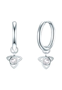 EAST / SIDE - Damen Ohrringe aus Edelstahl in Silber mit Preciosa - silber