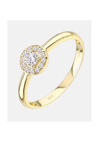 VANLERÉ - Halo Ring, mit Zirkonia, 375 Gelbgold - gold