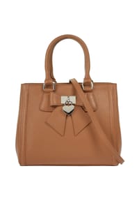 Cluty - Handtasche Echt Leder, Made In Italy - beige