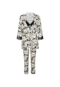 GOLDENBAY - Sleepwear-Set Gown, Bralet & Pants Petunia - Black