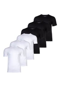 BOSS - Herren T-Shirt, 6er Pack - TShirtVN Classic, Unterhemd, V-Neck, Cotton - Blau/Grau/Schwarz
