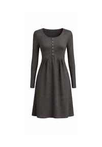 CAROLIN RICK - Bustier-Jerseykleid mit Knopfleiste - Dunkelgrau