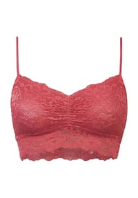 SNOCKS - Bralette, Gummibund, Spitze, für Damen - 40 MAUVE