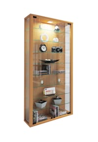 VCM. - Glasvitrine hängend | Vitrine Glas mit ESG-Sicherheitsglas | Maße: H. 114 x B. 59 x T. 18 cm | Hängevitrine Glas | Modern und platzsparend | Glas Vitrinenschrank - Vitrosa Maxi - 