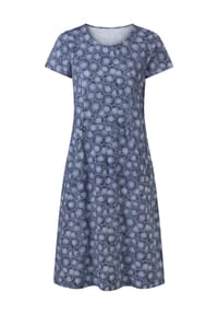Sieh an! - Jersey-Kleid - flieder-feige-bedruckt