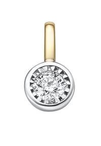 Adelia's - Adelia's Damen Anhänger 585 Weißgold ( 14K ) mit 1 Brillant ( 0,18 ct ) – Goldanhänger - gold