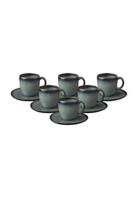 like. by Villeroy & Boch Kaffeetassen mit Untertassen Lave 190 ml 6er Set - LAVE - beige