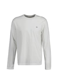 GANT - Herren Longsleeve - REGULAR SHIELD LS, Shirt, Rundhals, Langarm, Baumwolle - Beige (Mist Taupe)