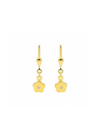 Adelia's - Damen 333 Gold Ohrringe   Ohrhänger Blüte mit Zirkonia - gold