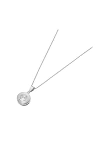Luigi Merano® - Kette mit rundem Anhänger mit Zirkonia, Gold 375 - weiss