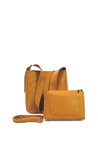 HARPA - Handtasche BIDDY im Set mit kleiner Umhängetasche - caramel brown
