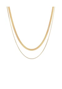 KUZZOÍ - Halskette Herren Ketten Set Panzer Venezia 925 Silber - Gold