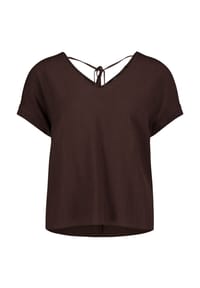 zero - Shirtbluse, V-Ausschnitt, für Damen - 7416 CHOCOLATE