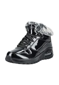 SKECHERS® - Winterstiefeletten, Leder-Optik, gefüttert, für Damen - BBK BLACK PATENT
