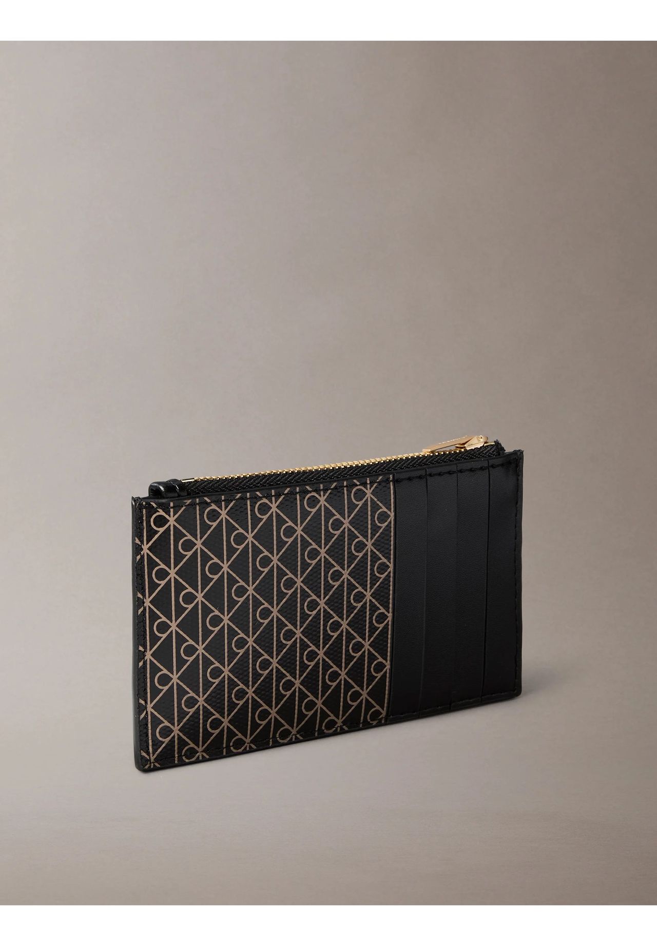 Calvin Klein Kartenetui, ReißVerschluss, FüR Damen, Schwarz|Gold, 99