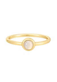 GLANZSTÜCKE MÜNCHEN - Damen Ring aus 925/- Sterling Silber in Gelbgold mit Mondstein (synth.) - gelbgold