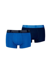 PUMA® - Herren Boxershorts, 2er Pack - Everyday Trunks 2P, Cotton Stretch, einfarbig - 001 BLACK / BLACK