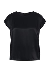 MORE & MORE - Shirt, Rundhals-Ausschnitt, Satin-Vorderseite, für Damen - 0041 OFF WHITE