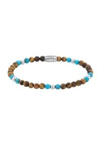 REBEL & ROSE® - Damen Armband, Edelstahl - MIX TIGER TURQUOISE