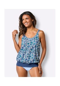 Witt - Oversized-Tankini-Top - jeansblau-topas-bedruckt