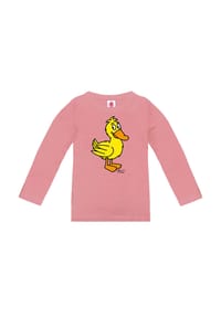 LOGOSHIRT® - Longsleeve Kids Die Sendung mit der Maus - Ente - black