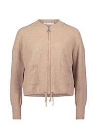 BETTY & CO - Strick-Cardigan mit Reißverschluss - Camel Melange