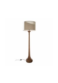 LOBERON - Stehlampe Andrées braun/leinen - braun/leinen