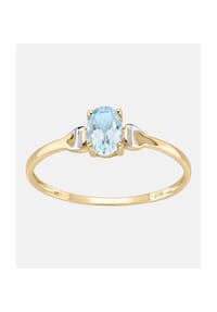Diamant L'eternel - Ring, mit Blautopas, 375 Gelbgold - gold