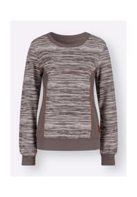 Witt - Sweatshirt - dunkeltaupe-ecru-bedruckt