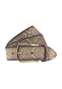 B.BELT - Sabia Gürtel Leder - vanille-goldmetallic
