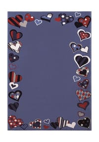 WECONhome - Kinderteppich Just Hearts - - blau