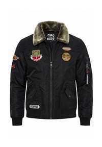 CIPO & BAXX® - Winterjacke CM232 mit Kapuze - BLACK