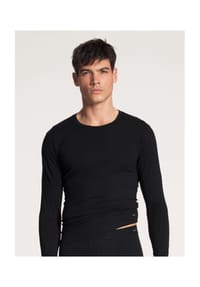 CALIDA - Herren Langarm-Shirt Cotton Code - schwarz