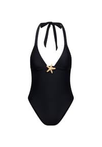 MODA MINX - Badeanzug STARFISH SCOOP SWIMSUIT mit tollem Seestern-Element - Black