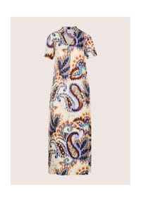 MADELEINE - Druckkleid mit Paisley-Muster - wollweiß / marone / multicolor