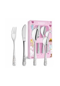 kuppels 4-tlg. Kinderbesteck Set - Prinzessin - silber